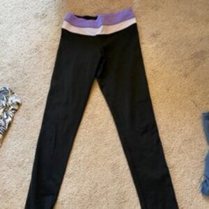 NY2 Skating Tights Black and Purple AL